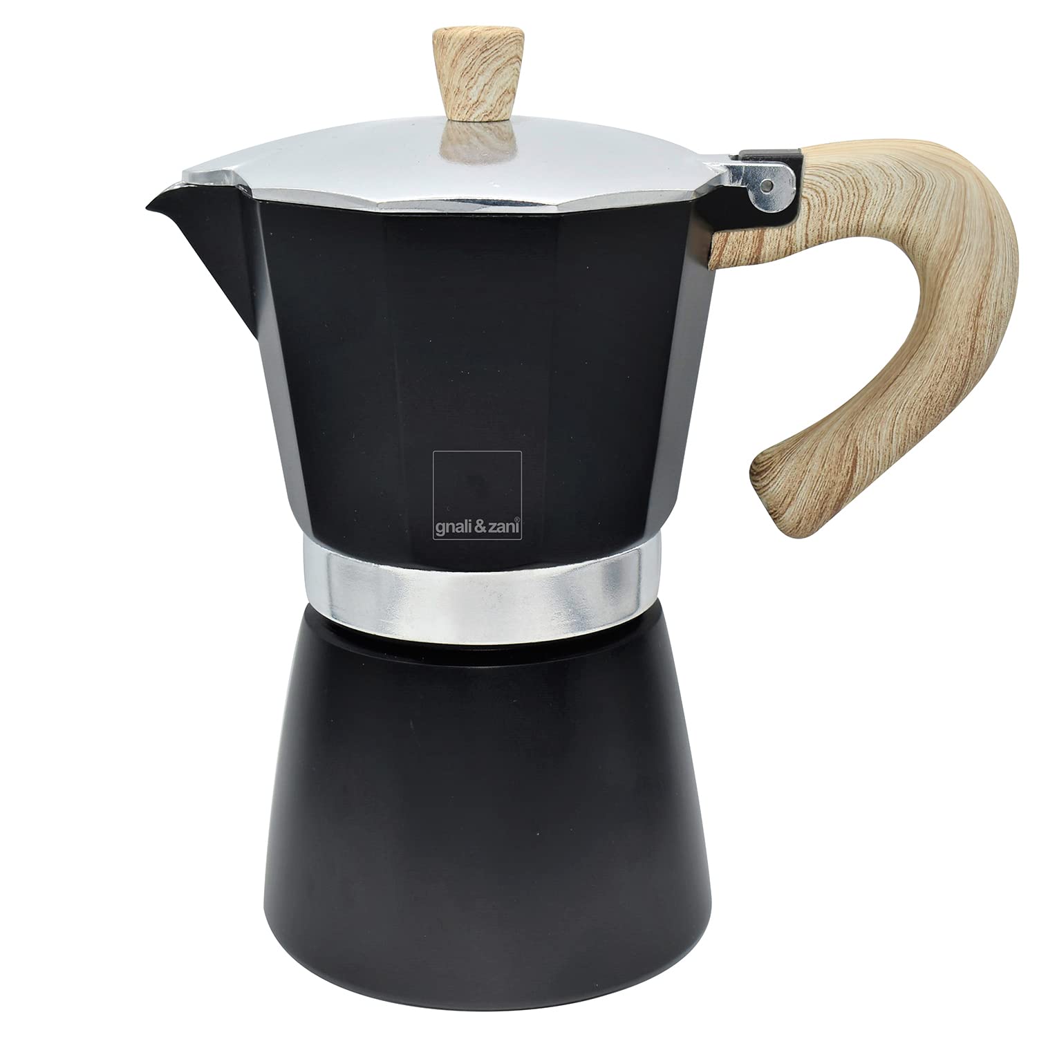 Gnali & Zani Venezia Espresso Maker, Black, For 3 Cups, All Types